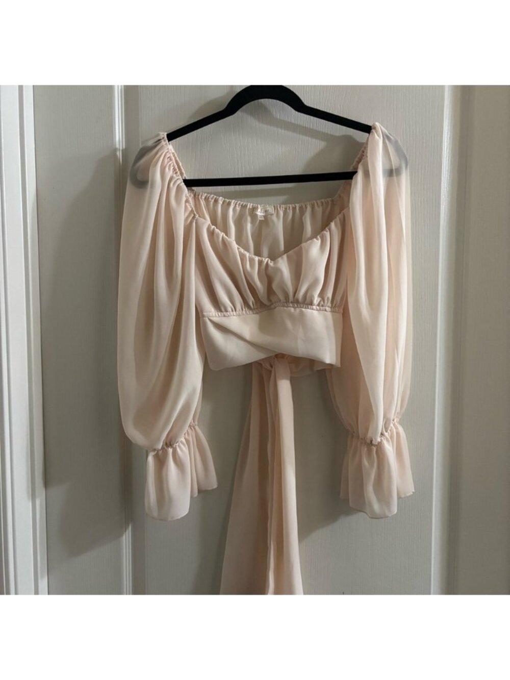 Light Pink Off-Shoulder Blouse
